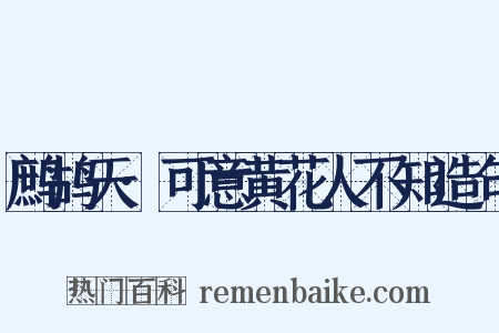 鹧鸪天·可意黄花人不知造句是什么意思的图片